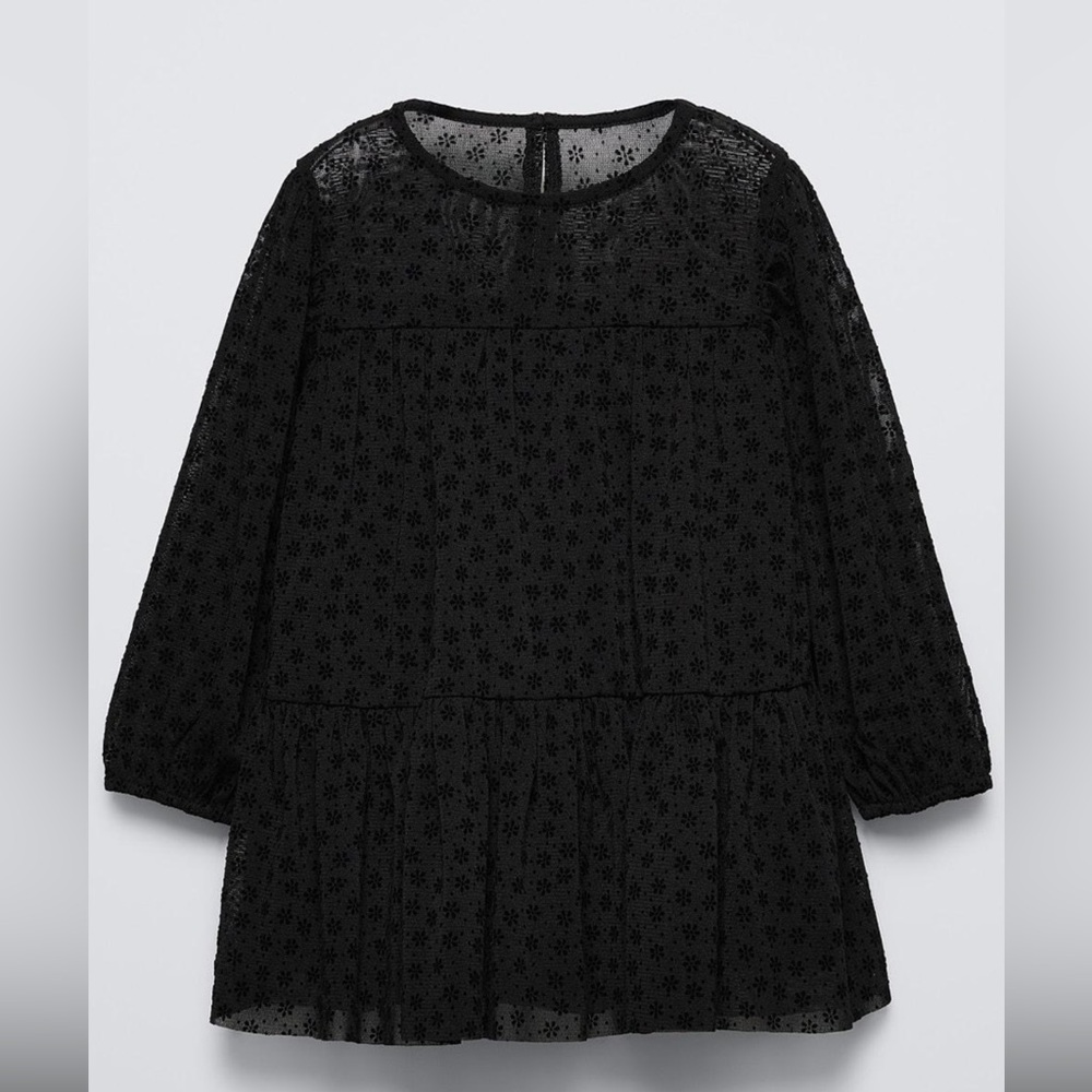 ZARA Flocked floral tulle dress. NWT. 4 years.